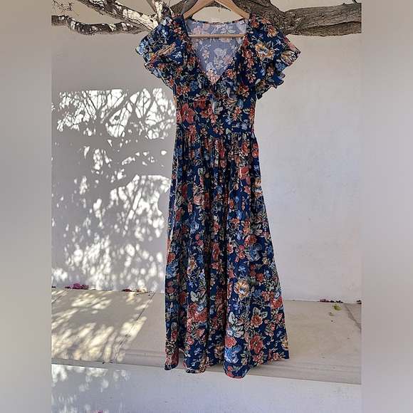 DÔEN Liberty of London - Pesco Dress - Indigo Iris Floral - XS - Picture 2 of 8